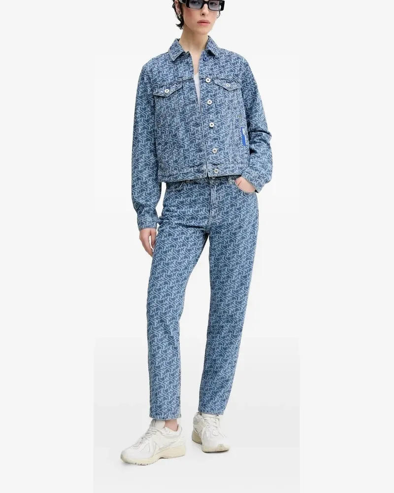 Karl Lagerfeld Jeans mit Logo-Print - Blau Blau