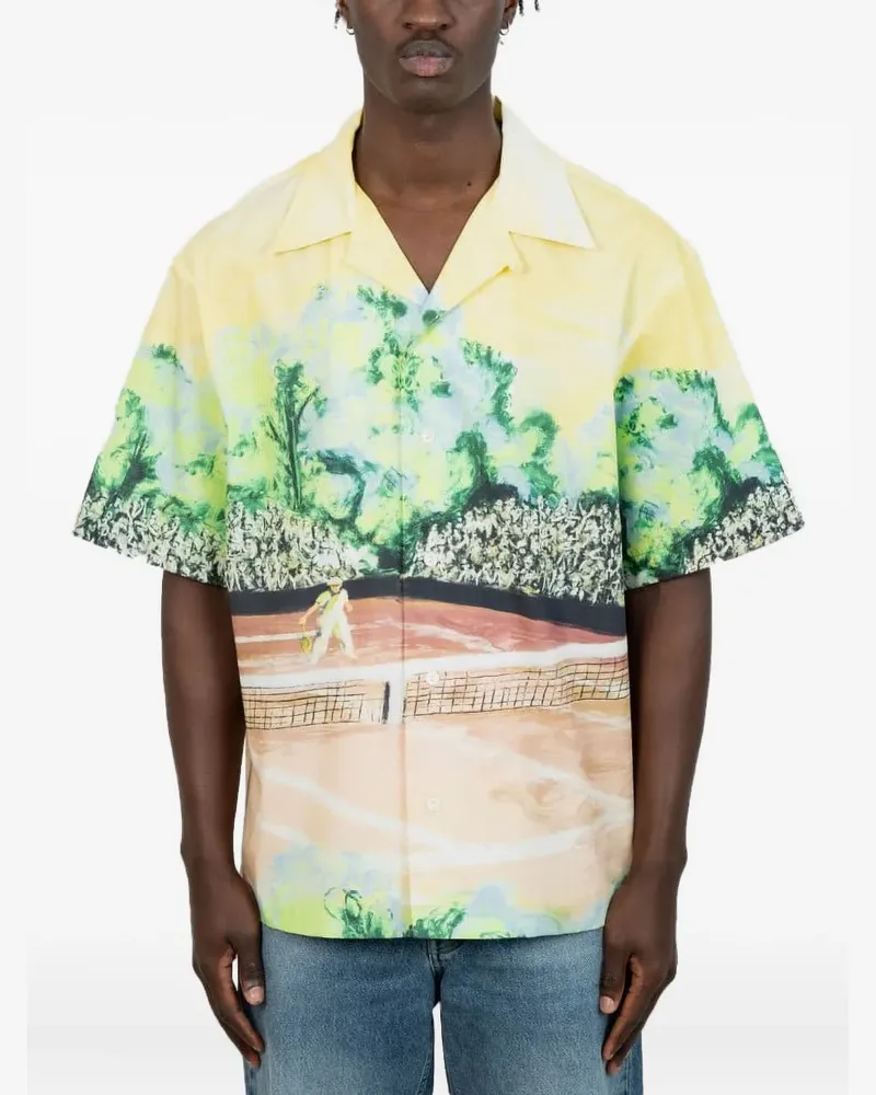 Lacoste Hemd mit Print - Gelb Gelb