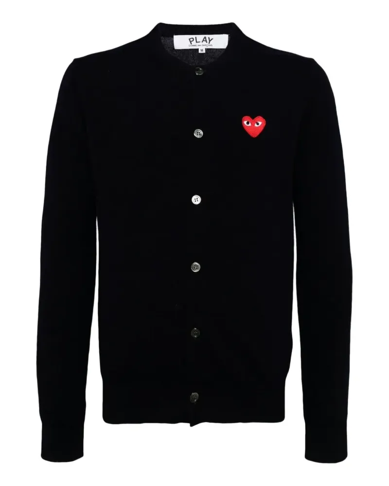 Comme des Garçons Cardigan mit Herz-Logo - Schwarz Schwarz