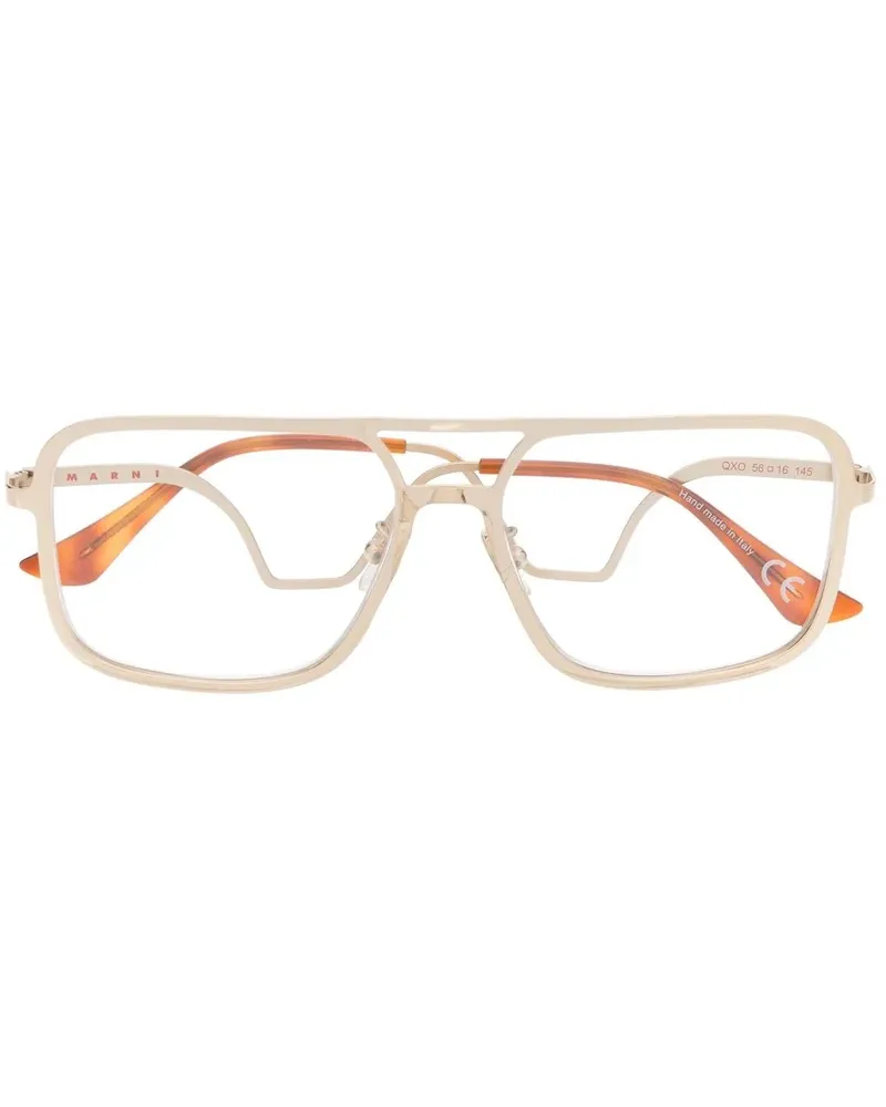 Marni Eckige QXO Brille - Gold Gold