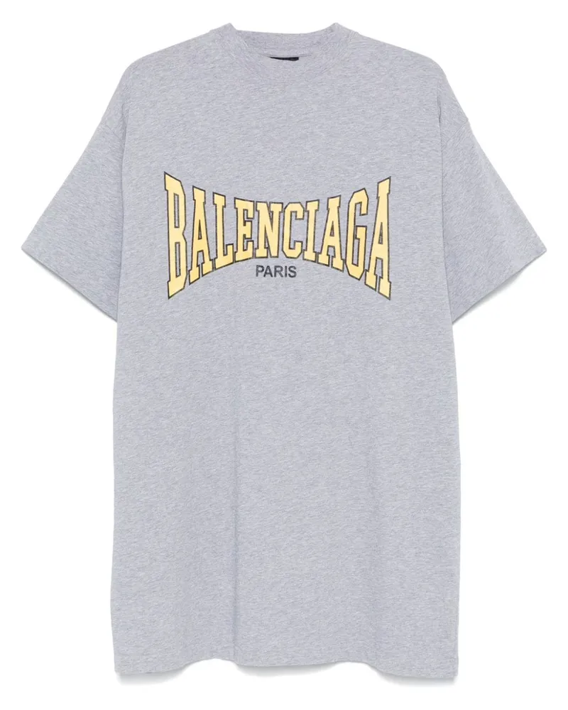 Balenciaga T-Shirt mit Logo-Print - Grau Grau
