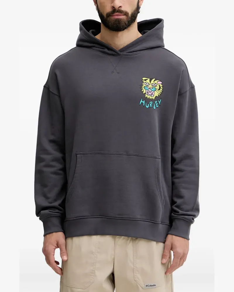 Hurley tiger-print hoodie - Grau Grau