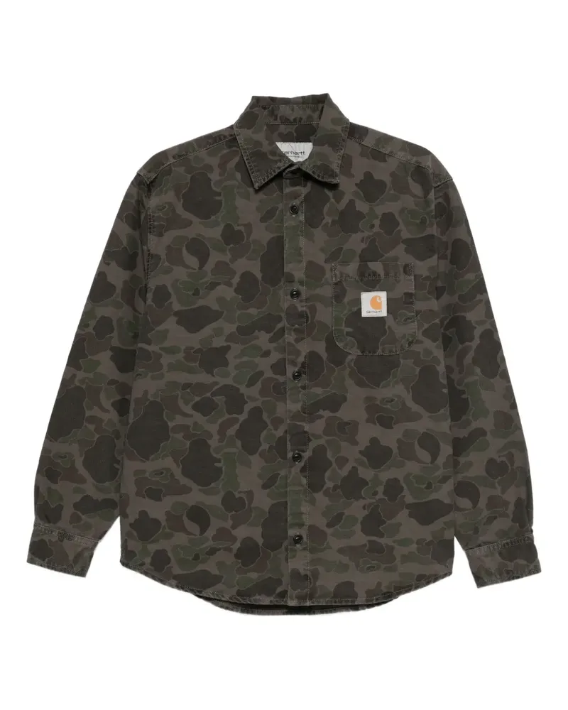 Carhartt WIP Duck Hemd mit Camouflagemuster - Grün Grün