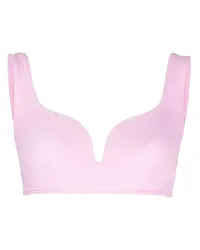 BONDI BORN Ellie Bikinioberteil mit V-Ausschnitt Rosa