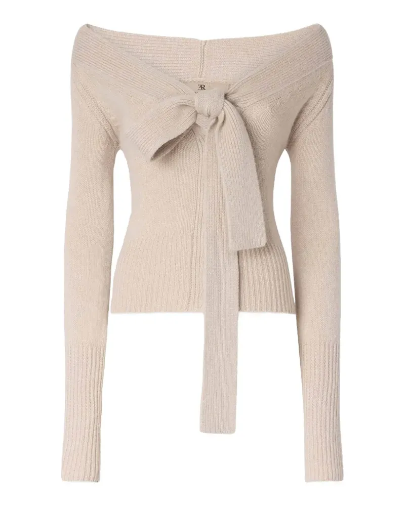 Ermanno Scervino bow-detail off-shoulder sweater - Nude Nude