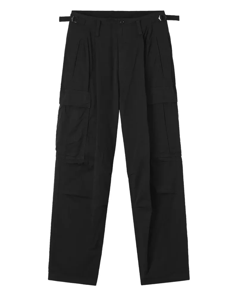 Yohji Yamamoto Hose mit aufgesetzter Tasche - Schwarz Schwarz