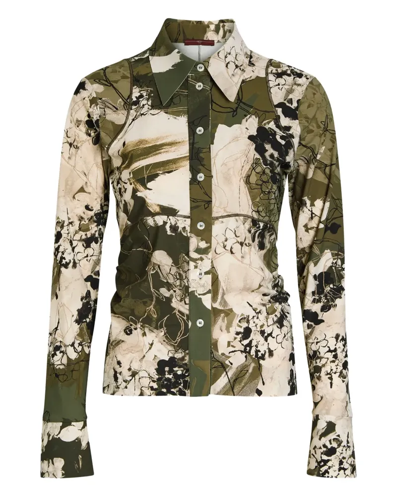 HIGH Slide printed shirt - Grün Grün