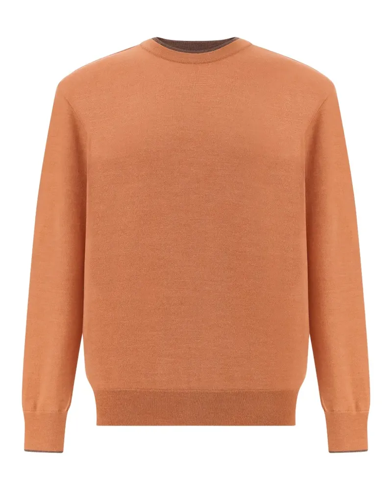 Paul & Shark Pullover mit Kontrastdetails - Orange Orange