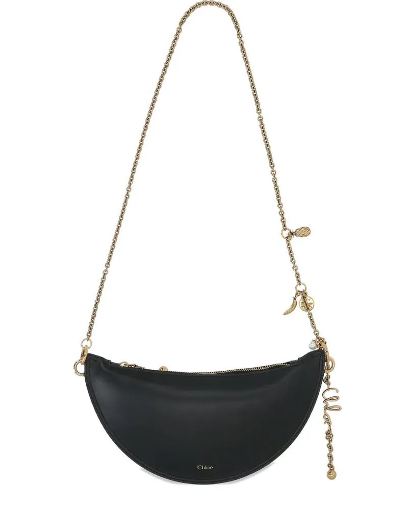 Chloé Schultertasche mit Halbmondform - Schwarz Schwarz