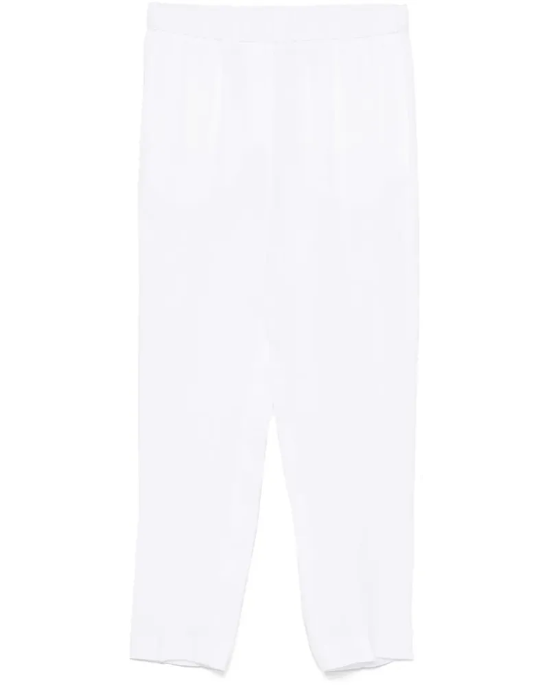Peserico Tapered-Hose aus Leinen - Weiß Weiß