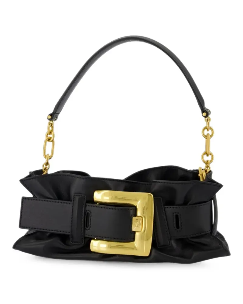 Balmain Anthem Mini-Tasche aus glattem Leder - Schwarz Schwarz