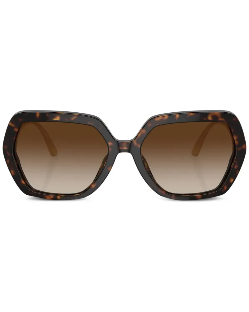 Dolce & Gabbana Crystal Sonnenbrille mit Oversized-Gestell - Gold Gold
