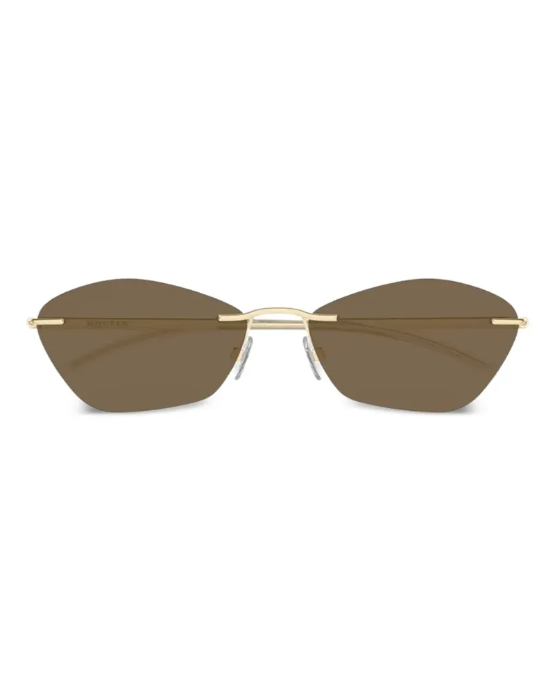 Alexander McQueen Rahmenlose Sonnenbrille - Gold Gold