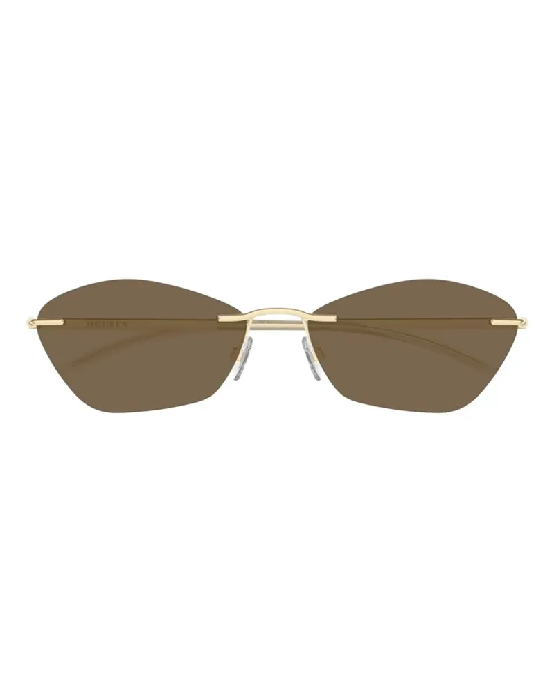 Alexander McQueen rimless sunglasses - Gold Gold