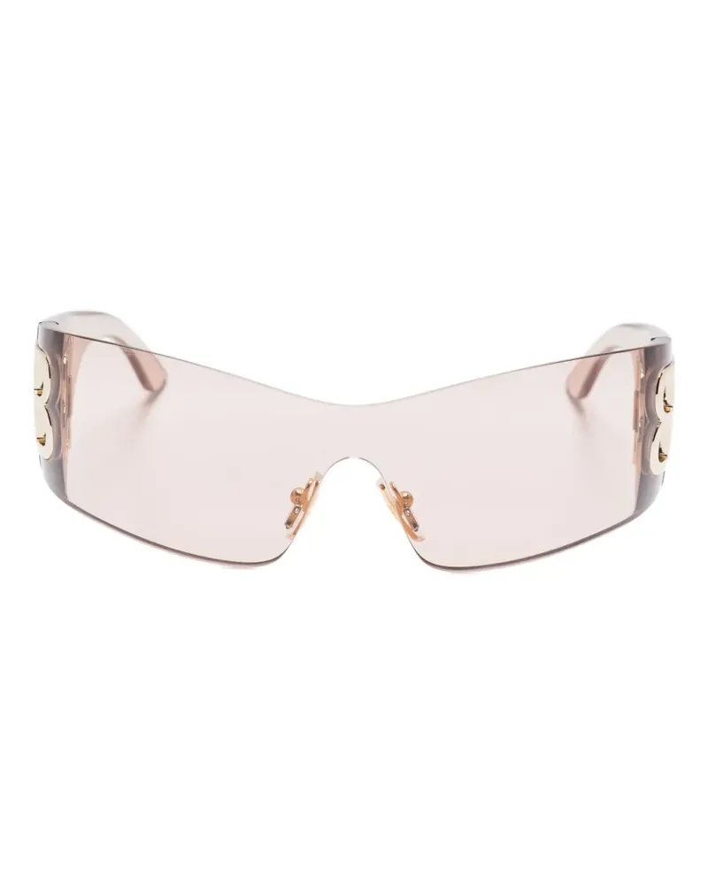 Balenciaga Sonnenbrille mit Logo - Rosa Rosa