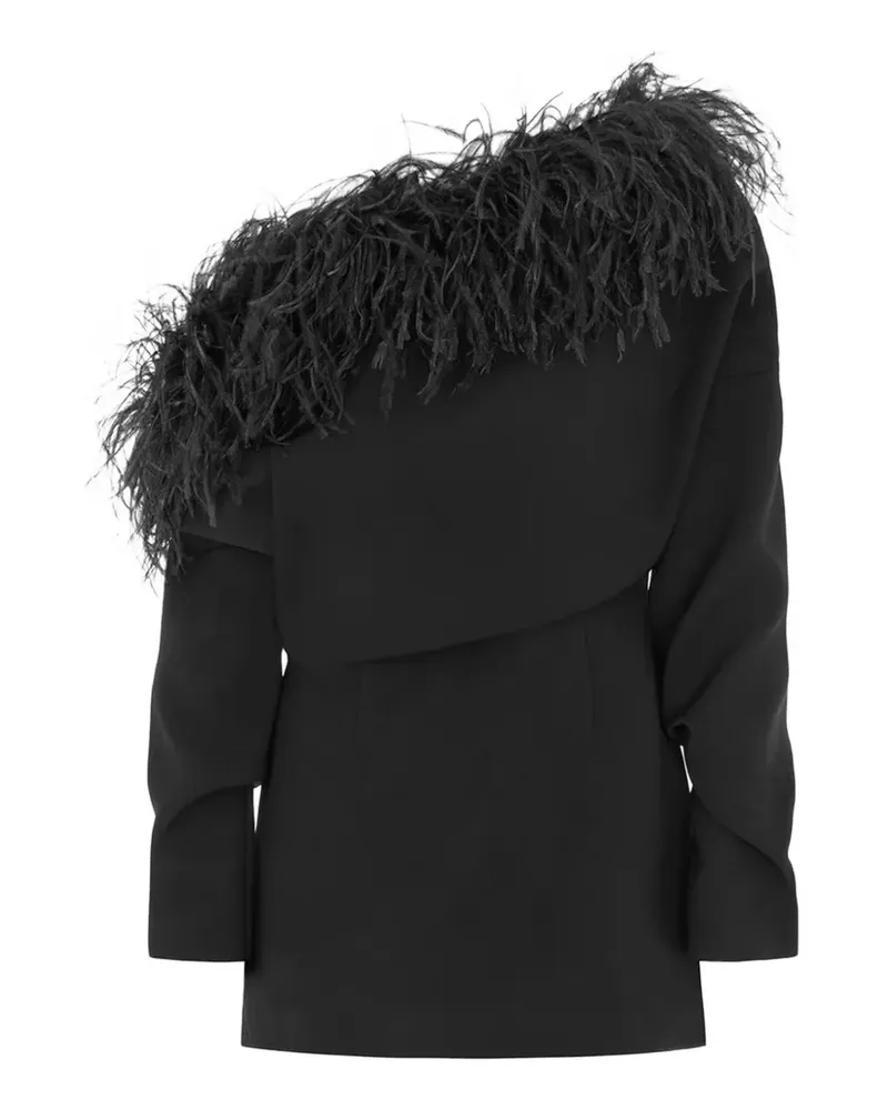 16ARLINGTON Asha Minikleid mit Federn - Schwarz Schwarz