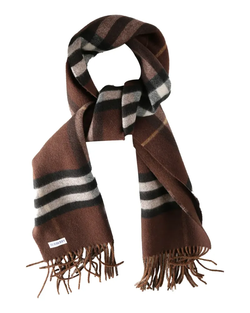 Burberry Karierter Schal mit Fransen - Braun Braun