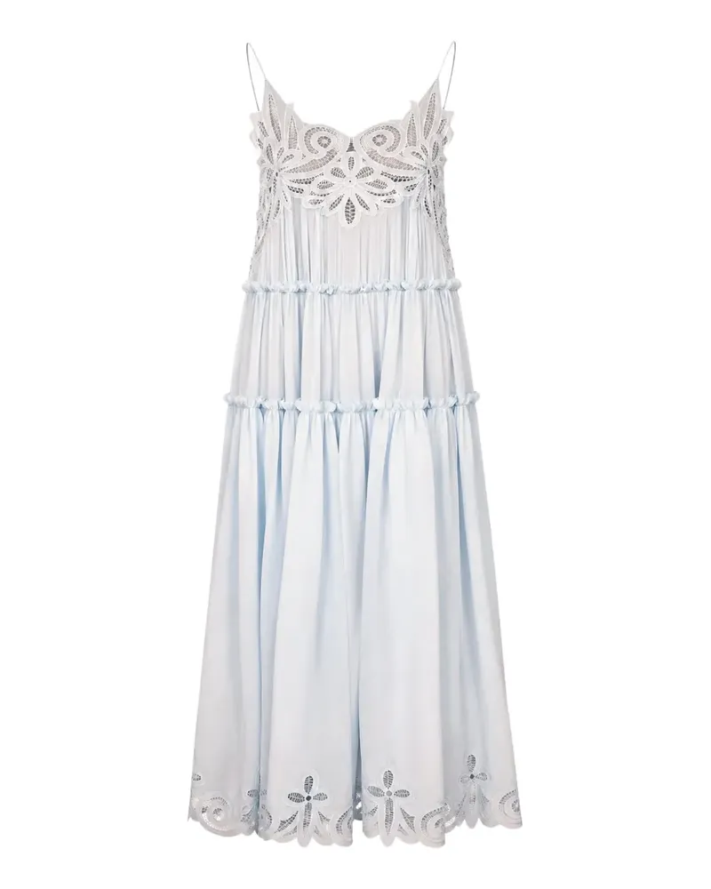 Ulla Johnson Filippa Maxikleid mit Spitzenapplikation - Blau Blau