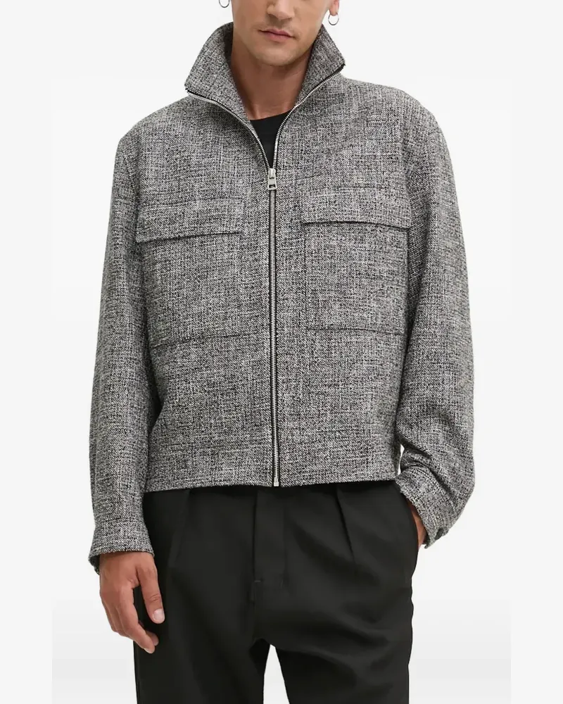 HUGO BOSS Juliano zip-up textured jacket - Grau Grau