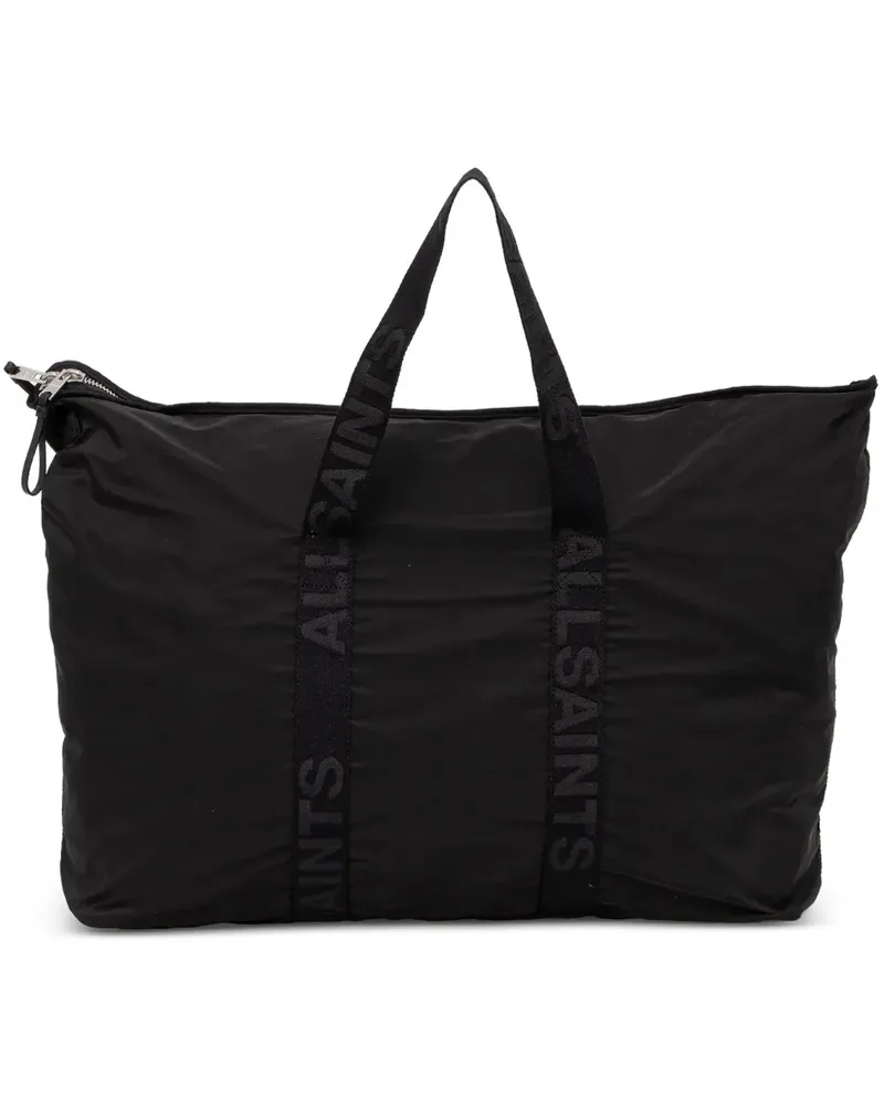 AllSaints Reisetasche mit Logo-Print - Schwarz Schwarz