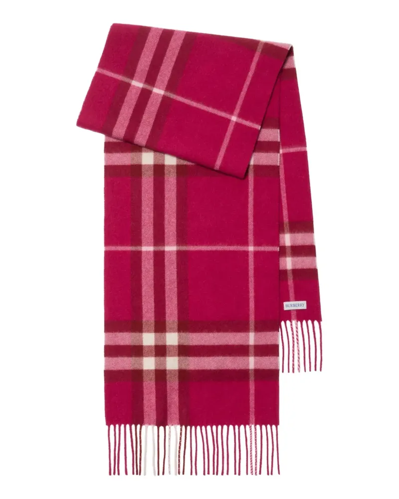 Burberry Karierter Schal aus Kaschmir - Rosa Rosa