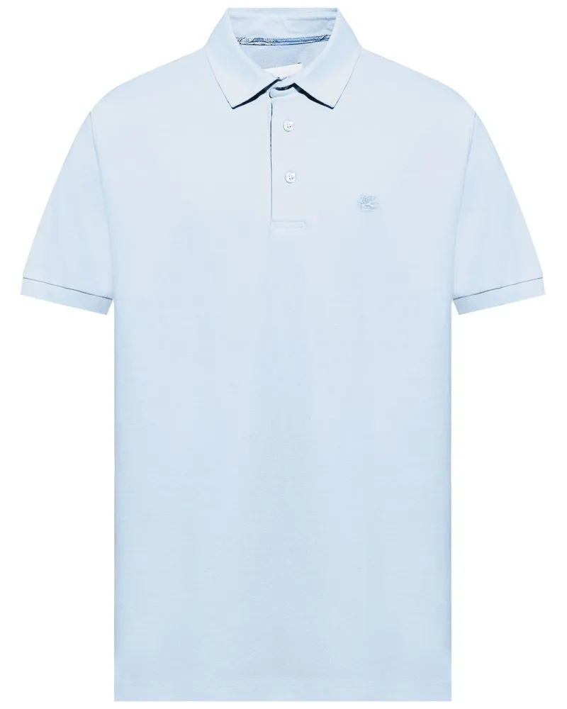 Etro Besticktes Poloshirt - Blau Blau
