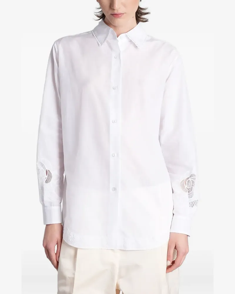 Magda Butrym lace-trimmed cut-out shirt - Weiß Weiß