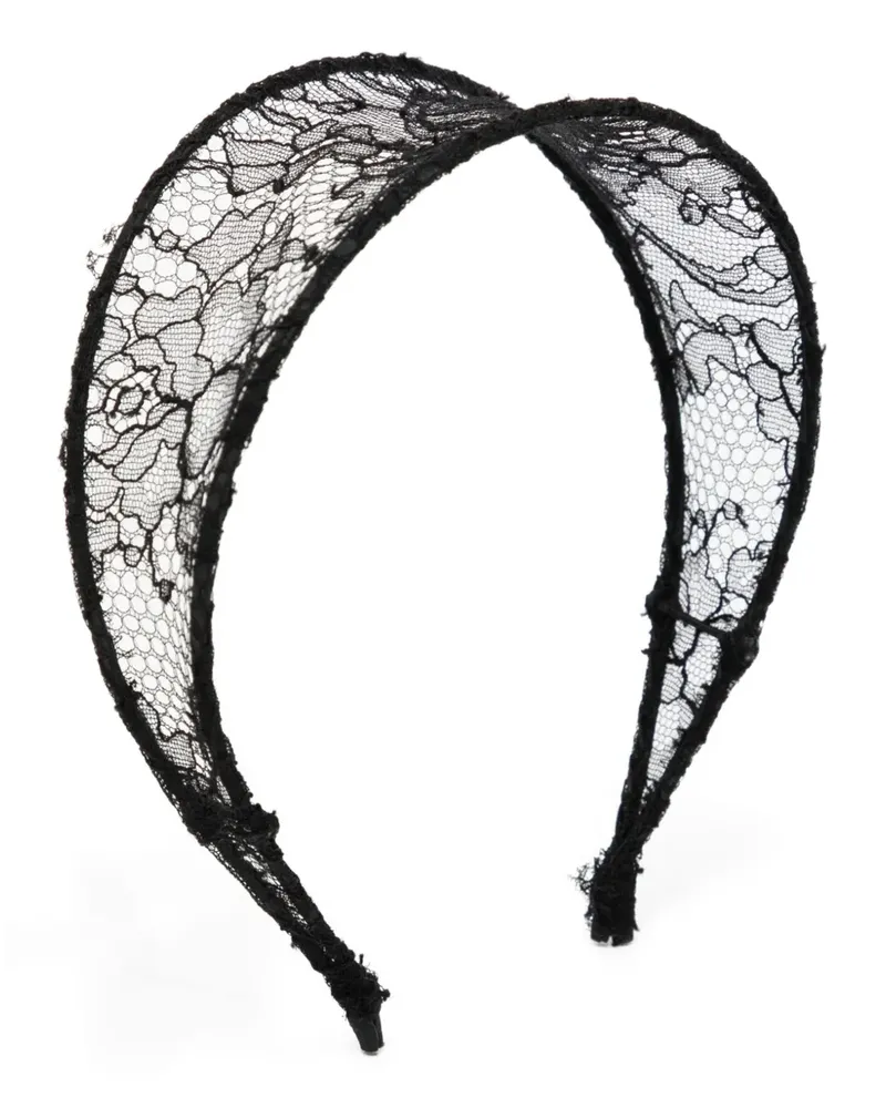 Jennifer Behr floral-lace headband - Schwarz Schwarz