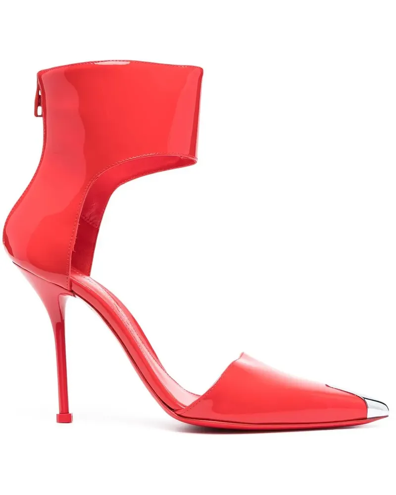 Alexander McQueen Pumps mit metallischer Kappe 115mm - Rot Rot