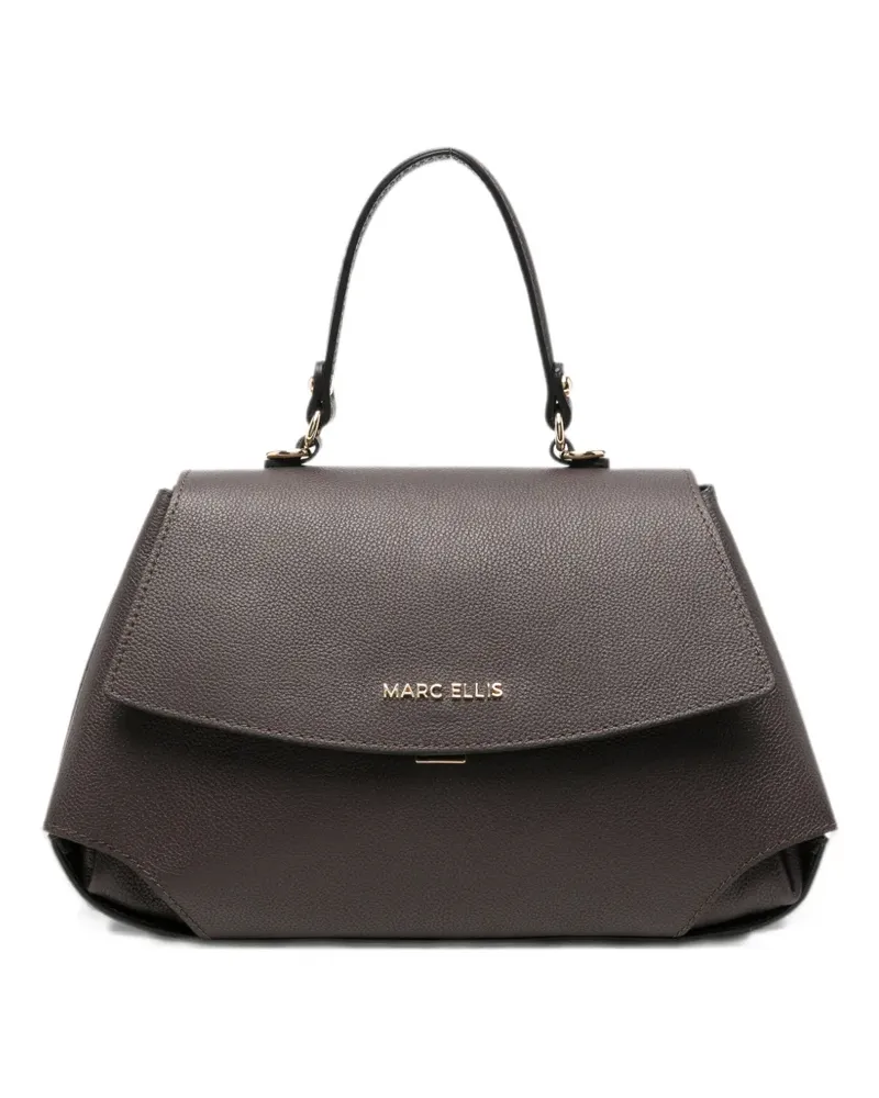 MARC ELLIS Spency grainy leather shoulder bag - Braun Braun