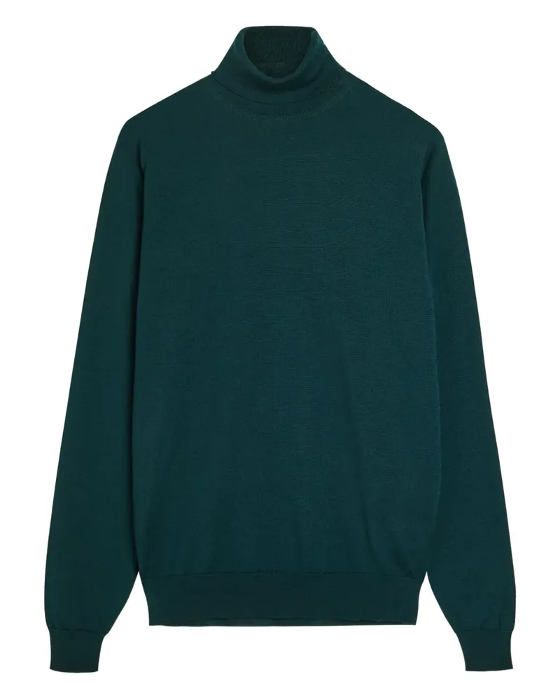 John Smedley Langärmeliger Cherwell Rollkragenpullover - Grün Grün