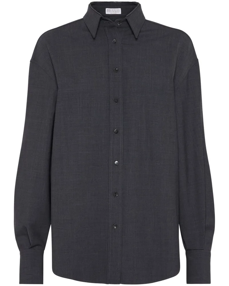 Brunello Cucinelli Hemd mit Monili-Detail - Grau Grau