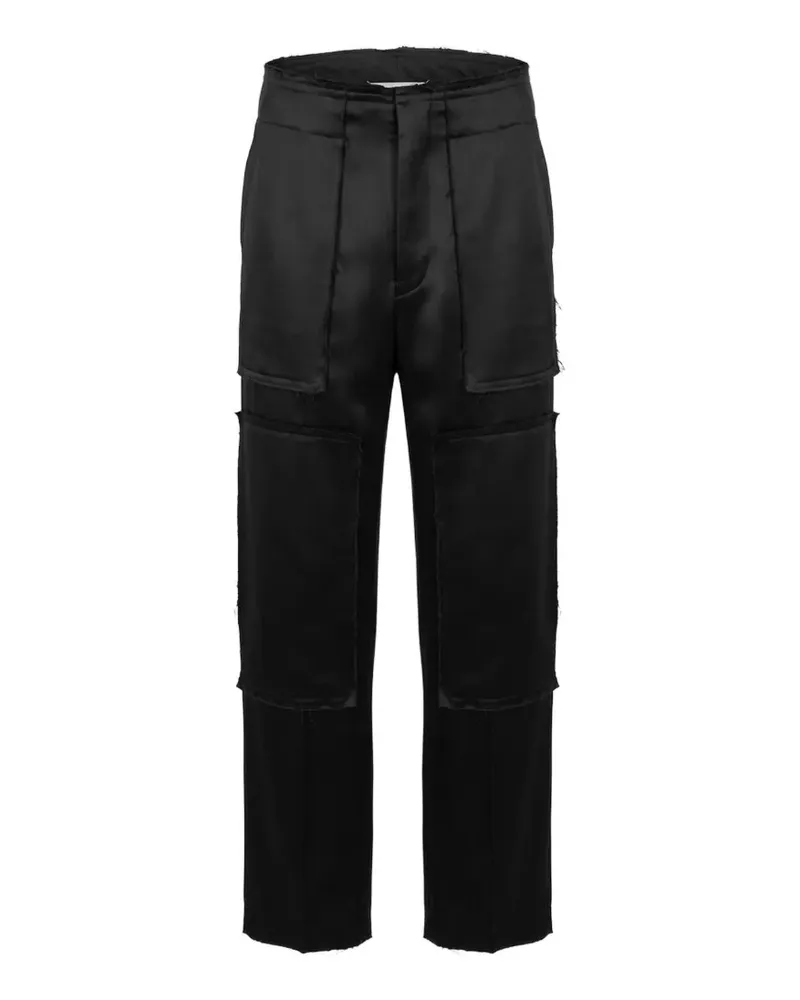 Maison Margiela Satinhose im Patchwork-Look - Schwarz Schwarz