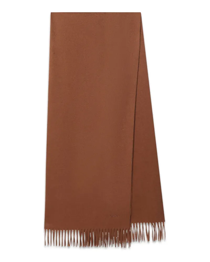 Max Mara Schal mit Logo-Stickerei - Braun Braun