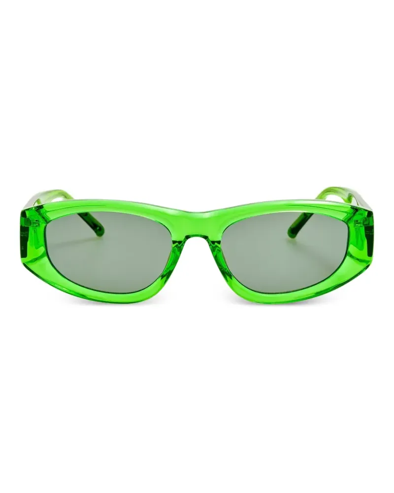 ATTICO x Linda Farrow Maya geometric-frame sunglasses - Grün Grün