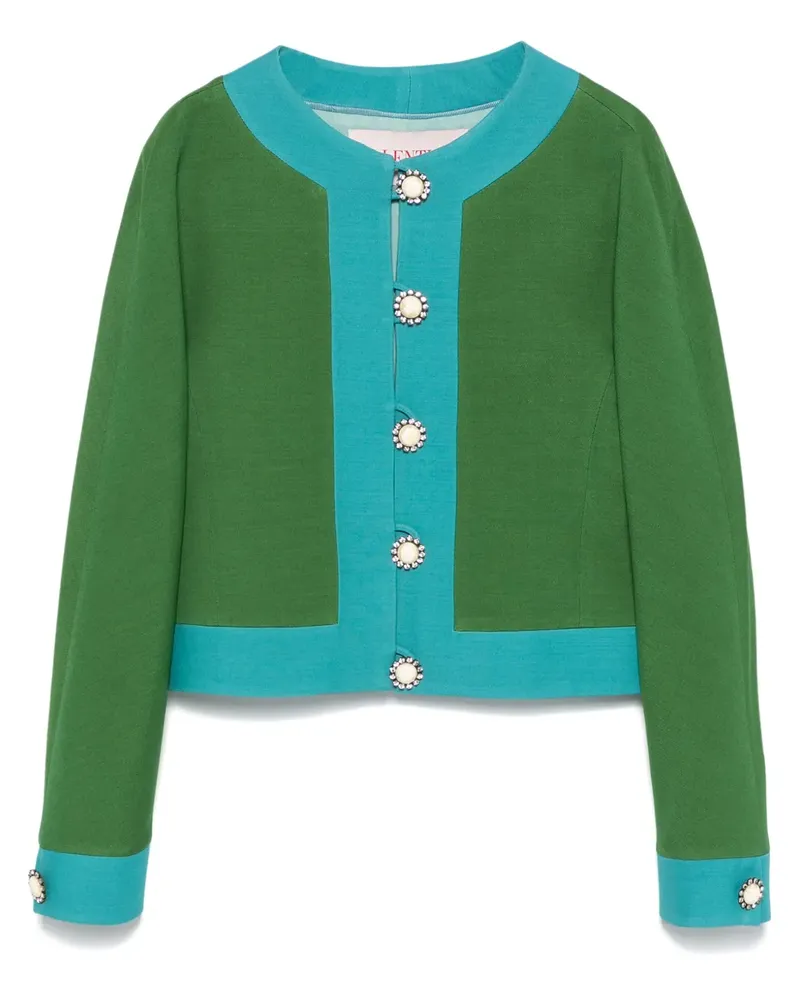 Valentino Garavani Jacke in Colour-Block-Optik - Grün Grün