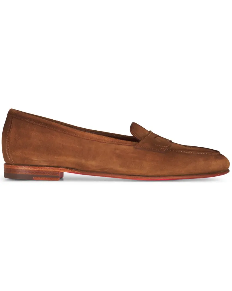 Santoni Carla Loafer aus Wildleder - Braun Braun