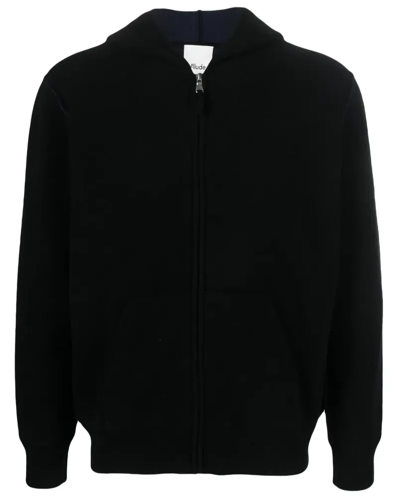 ALLUDE Hoodie mit Reißverschluss - Schwarz Schwarz