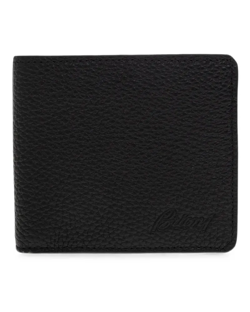 Brioni grained leather wallet - Schwarz Schwarz