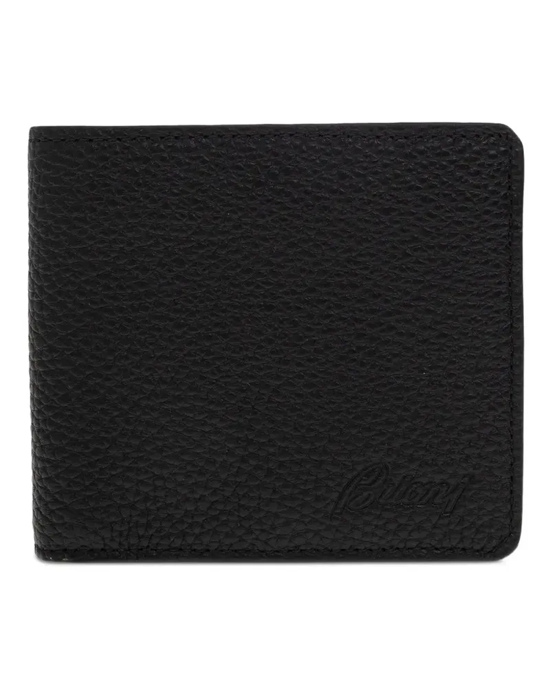 Brioni Portemonnaie aus gekörntem Leder - Schwarz Schwarz
