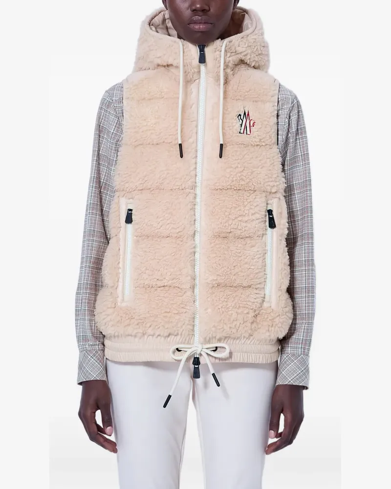 Moncler Tedddy Sherpa-Kapuzenweste - Rosa Rosa