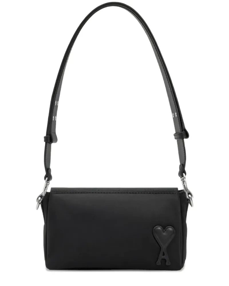 AMI Paris Kuriertasche mit Herz-Logo - Schwarz Schwarz
