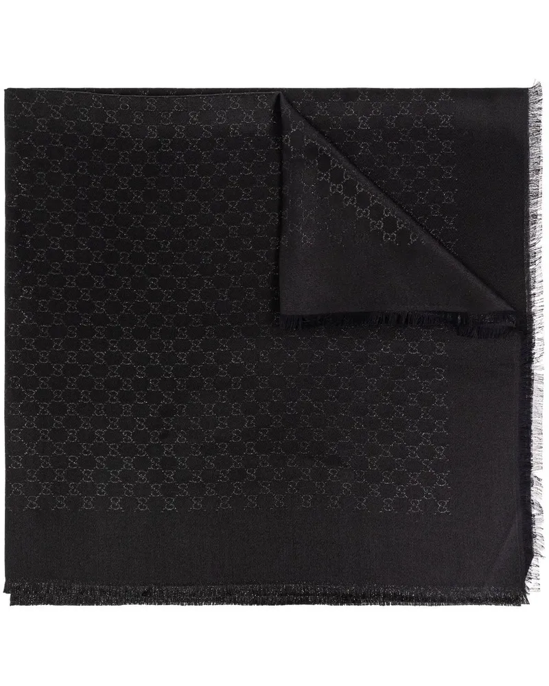 Gucci Lamé-Schal aus GG-Jacquard - Schwarz Schwarz