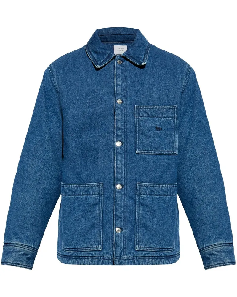 Kitsuné Wattierte Workwear-Jeansjacke - Blau Blau