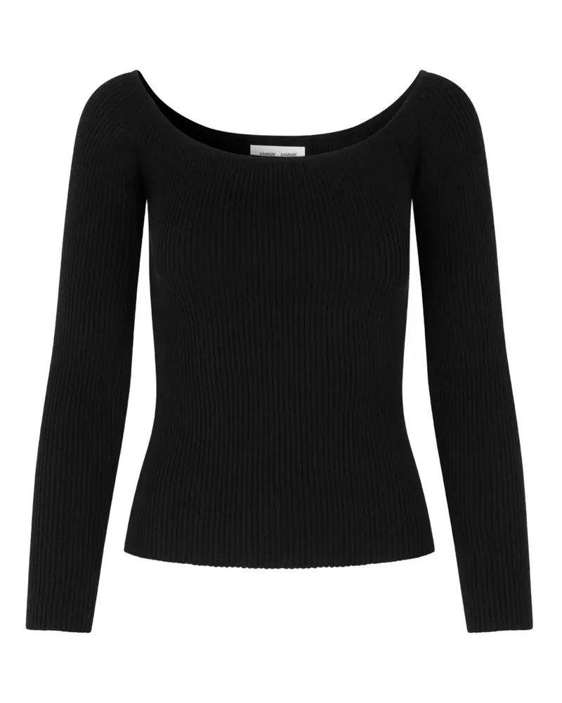 Samsøe & Samsøe Geripptes Tanktop - Schwarz Schwarz