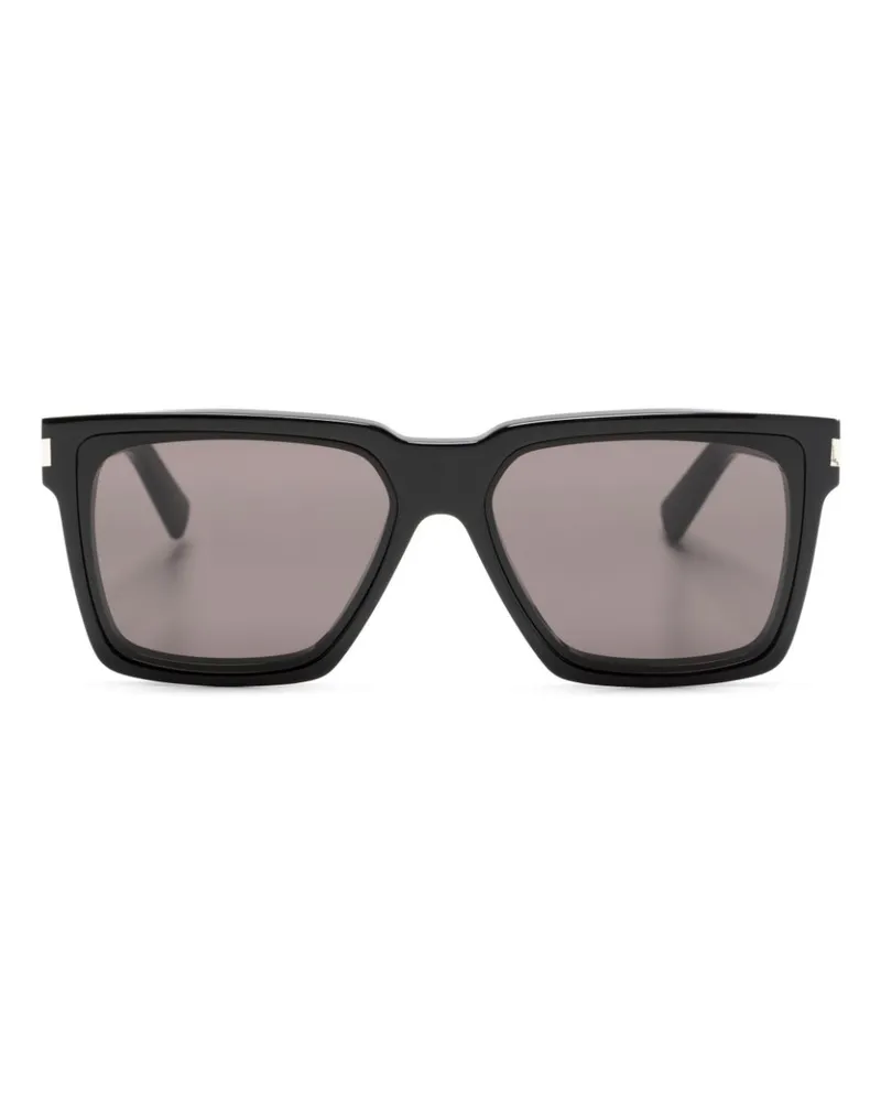 Saint Laurent SL 610 Sonnenbrille mit eckigem Gestell - Schwarz Schwarz