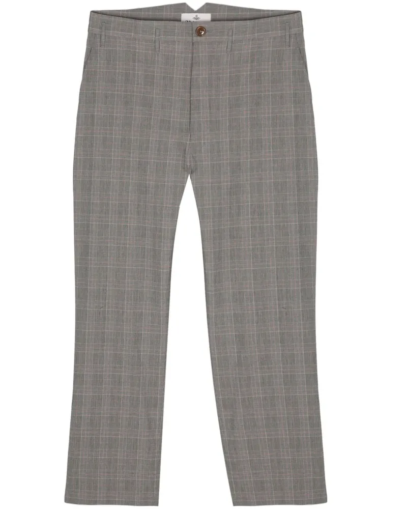 Vivienne Westwood Cropped-Hose mit Prince-of-Wales-Karo - Grau Grau