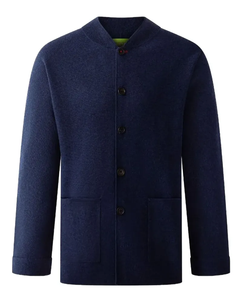 Shanghai Tang Cardigan mit Knöpfen - Blau Blau