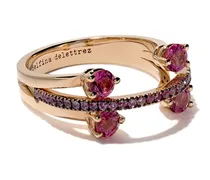 18kt 'Linked Dots' Rotgoldring - Rosa