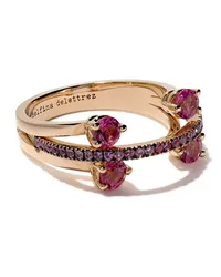 Delfina Delettrez 18kt 'Linked Dots' Rotgoldring Rosa